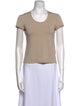 Jil Sander Silk Scoop Neck T-Shirt