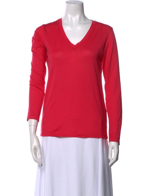 Jil Sander V-Neck Three-Quarter Sleeve Top