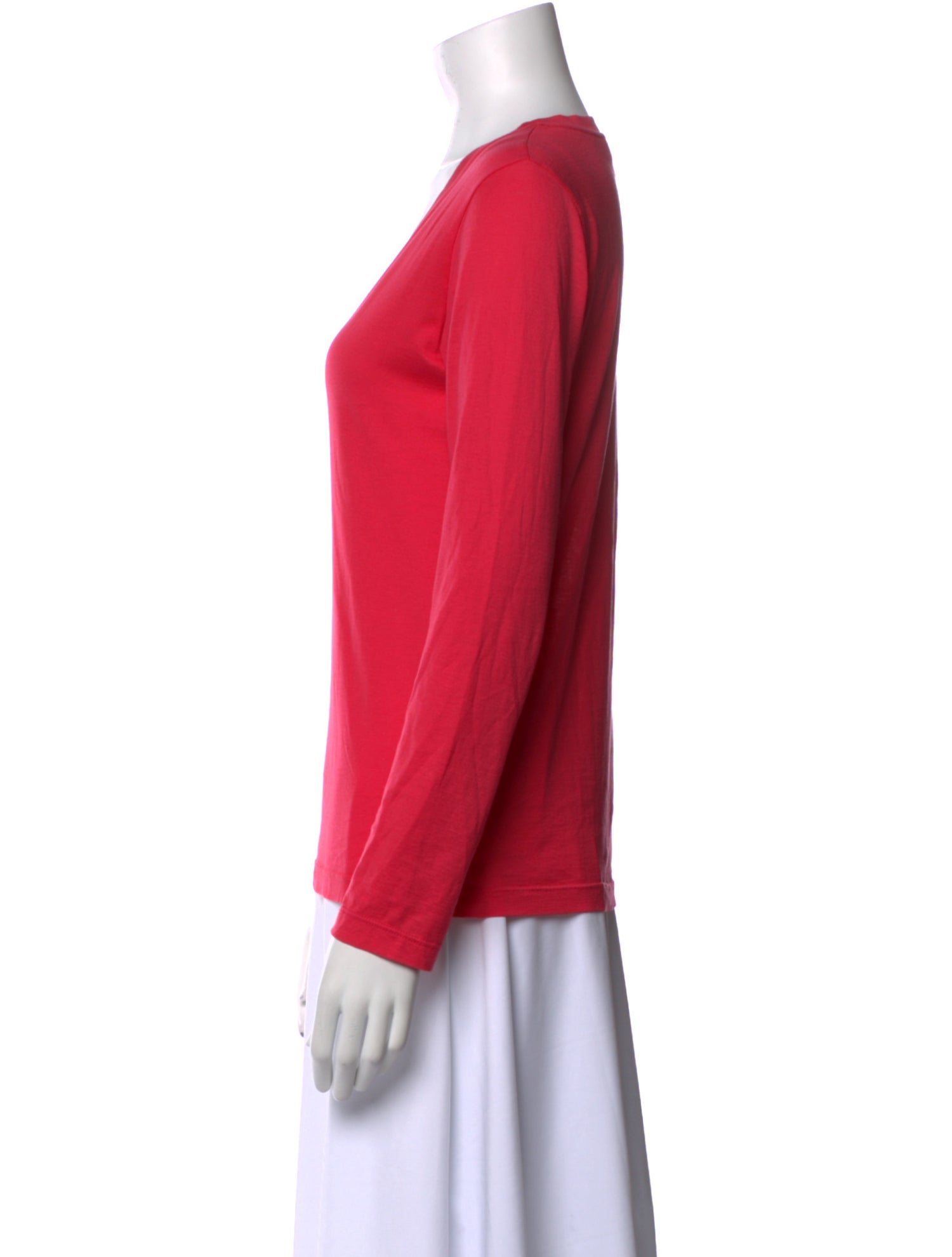 Jil Sander V-Neck Three-Quarter Sleeve Top