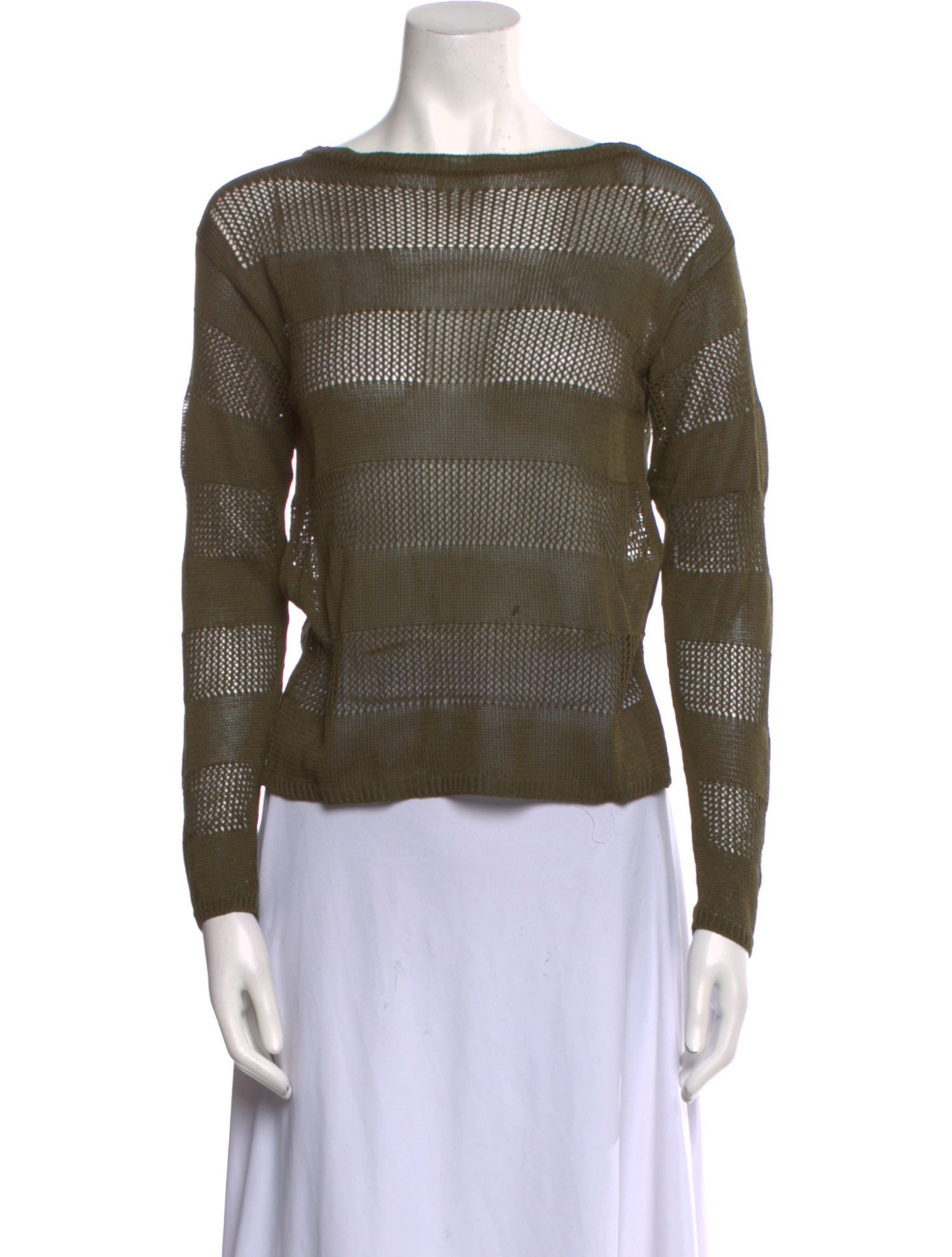 Jil Sander Silk Bateau Neckline Top