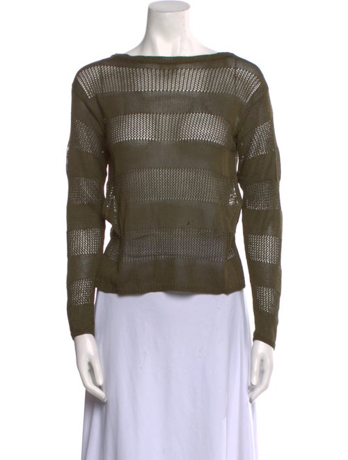 Jil Sander Silk Bateau Neckline Top