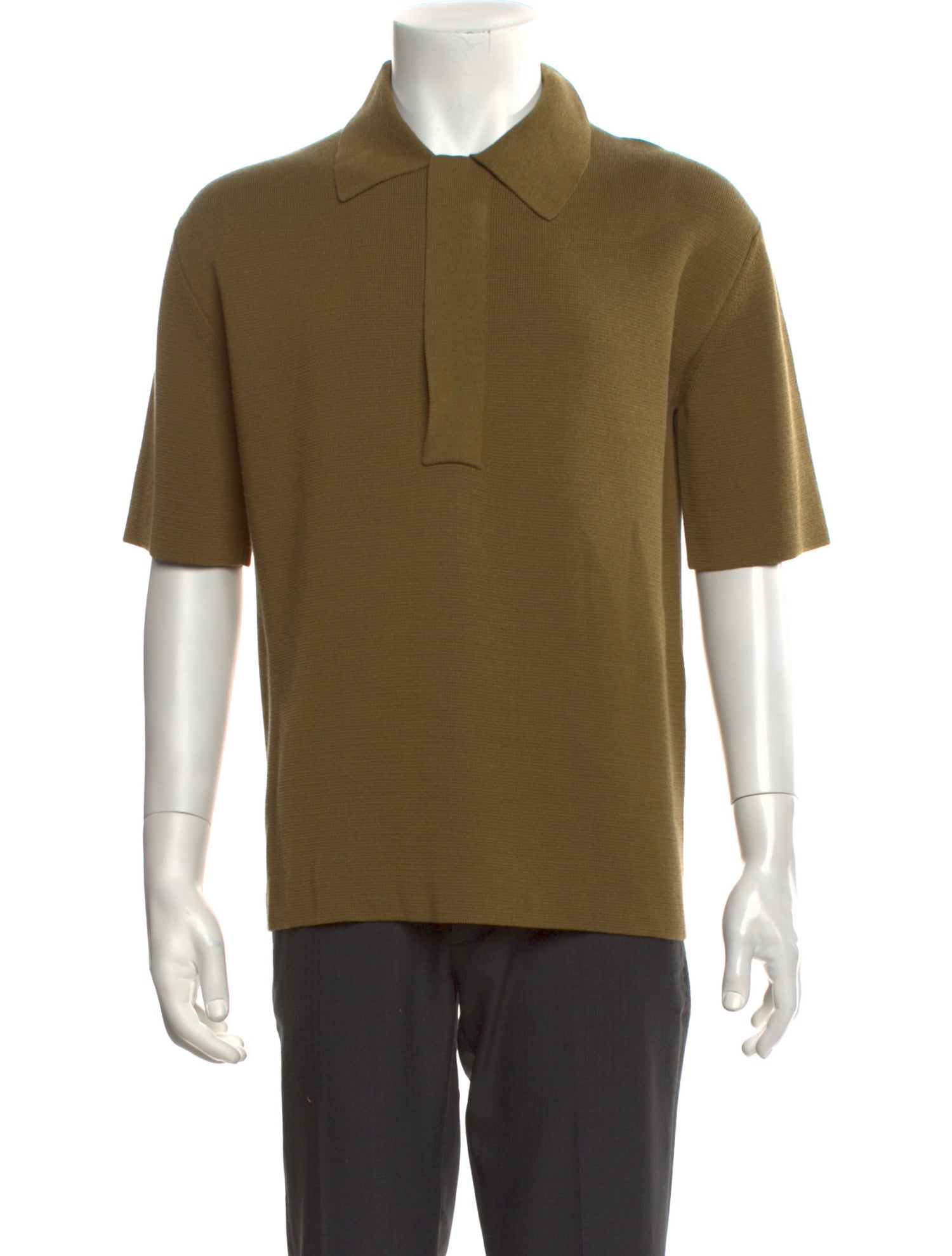 Jil Sander Collar Short Sleeve Polo Sweater