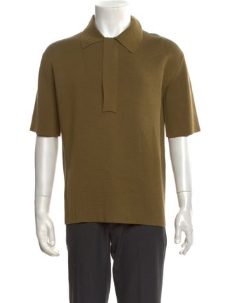 Jil Sander Collar Short Sleeve Polo Sweater