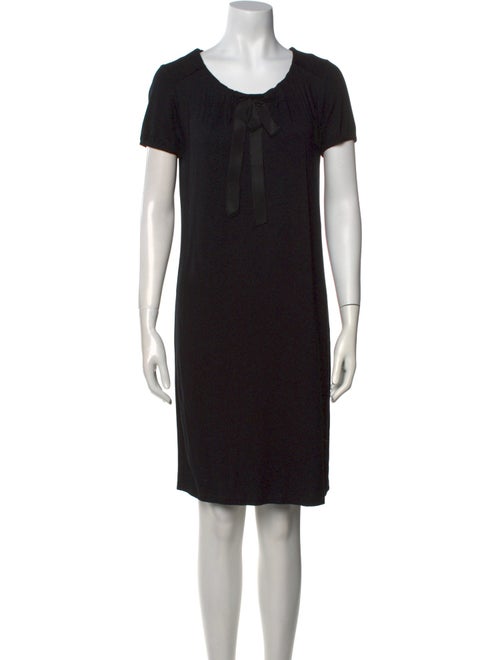 Jil Sander Navy Scoop Neck Mini Dress