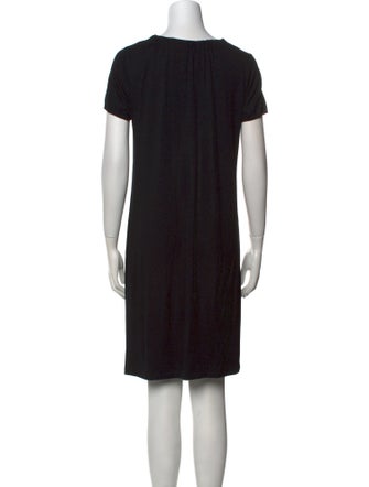 Jil Sander Navy Scoop Neck Mini Dress