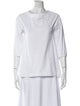 Jil Sander Scoop Neck Three-Quarter Sleeve Blouse