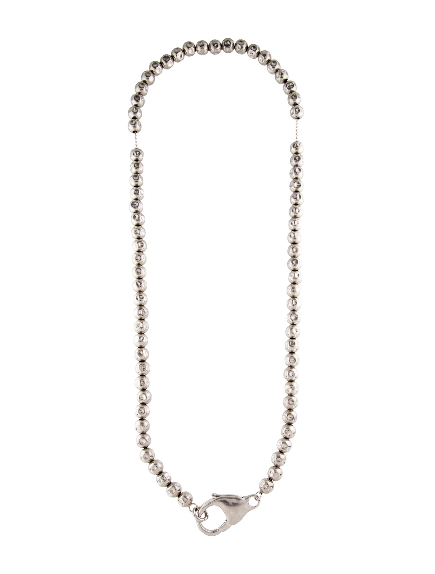 Jil Sander Hammered Beaded Necklace