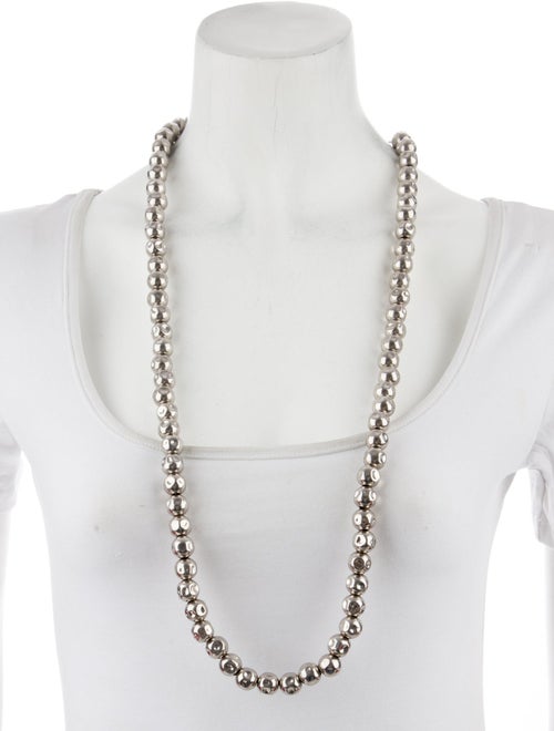 Jil Sander Hammered Beaded Necklace