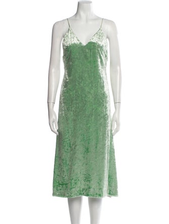 Jil Sander V-Neck Midi Length Dress