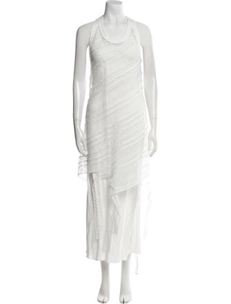 Jil Sander Scoop Neck Long Dress