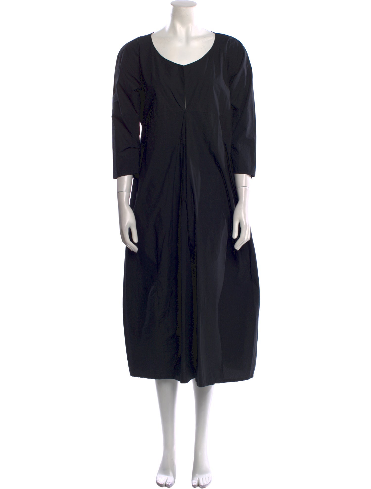Jil Sander Scoop Neck Midi Length Dress