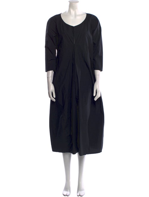 Jil Sander Scoop Neck Midi Length Dress