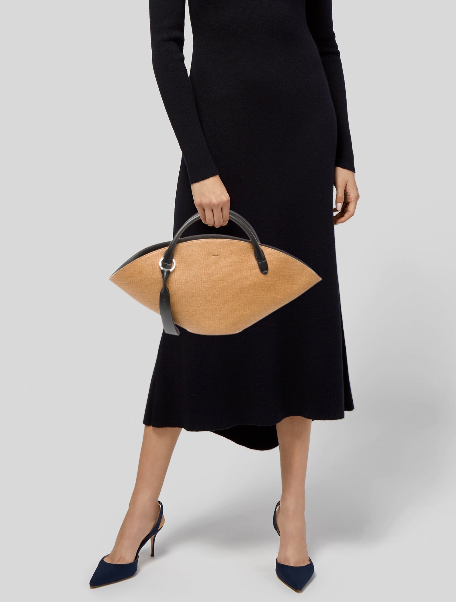 Jil Sander Raffia Top Handle Bag