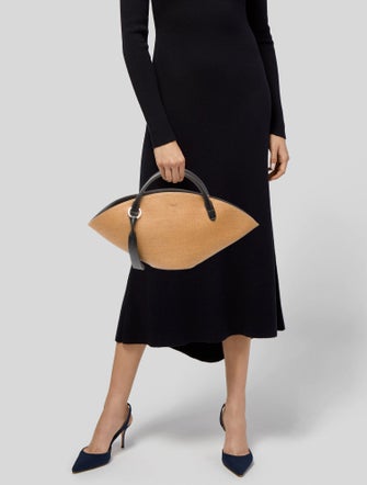 Jil Sander Raffia Top Handle Bag