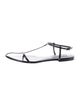 Jil Sander Crocodile T-Strap Sandals