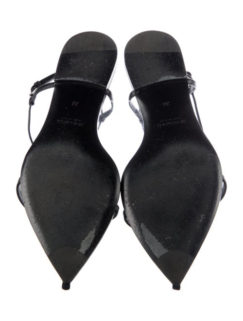 Jil Sander Crocodile T-Strap Sandals