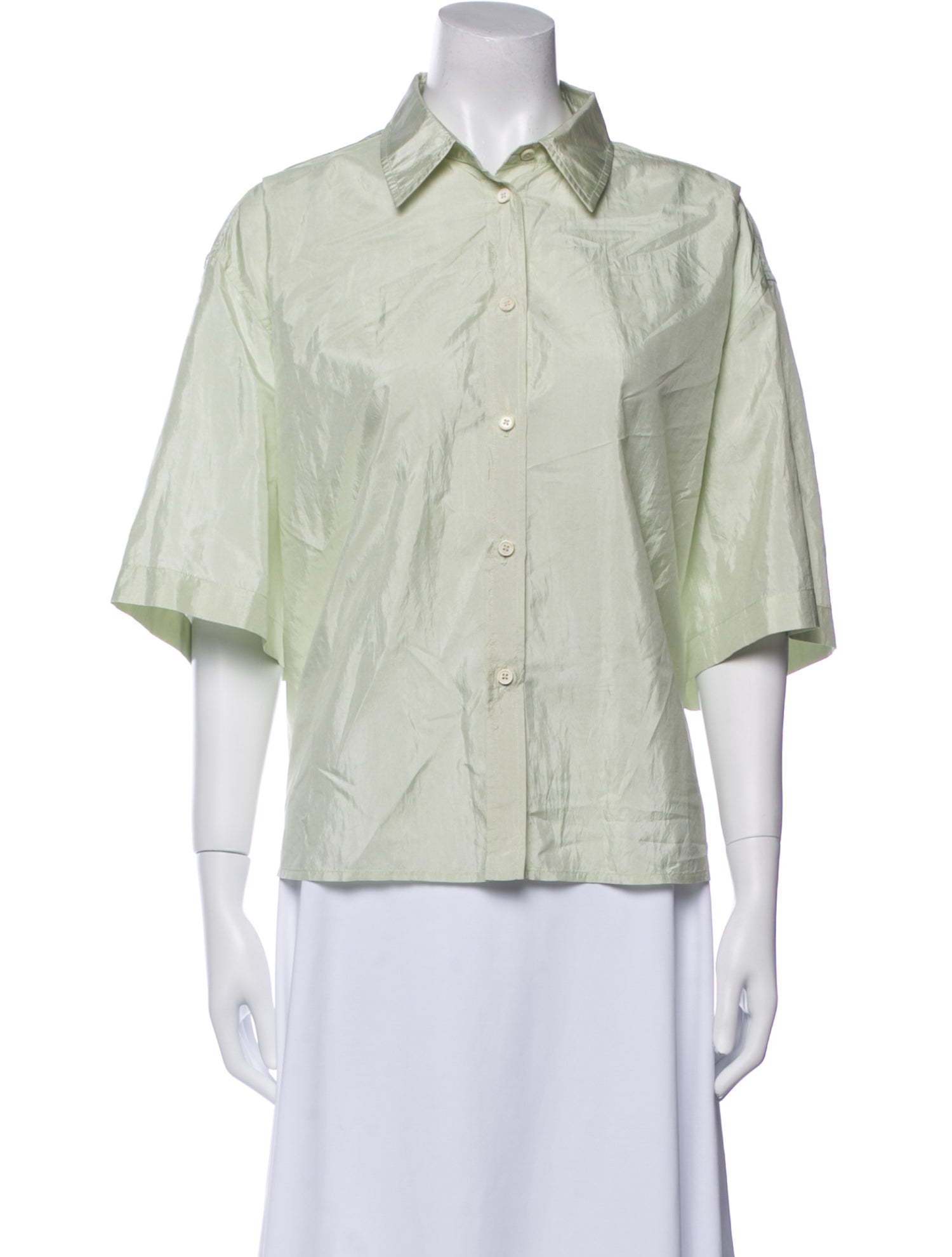 Jil Sander Three-Quarter Sleeve Button-Up Top