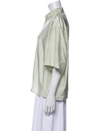 Jil Sander Three-Quarter Sleeve Button-Up Top