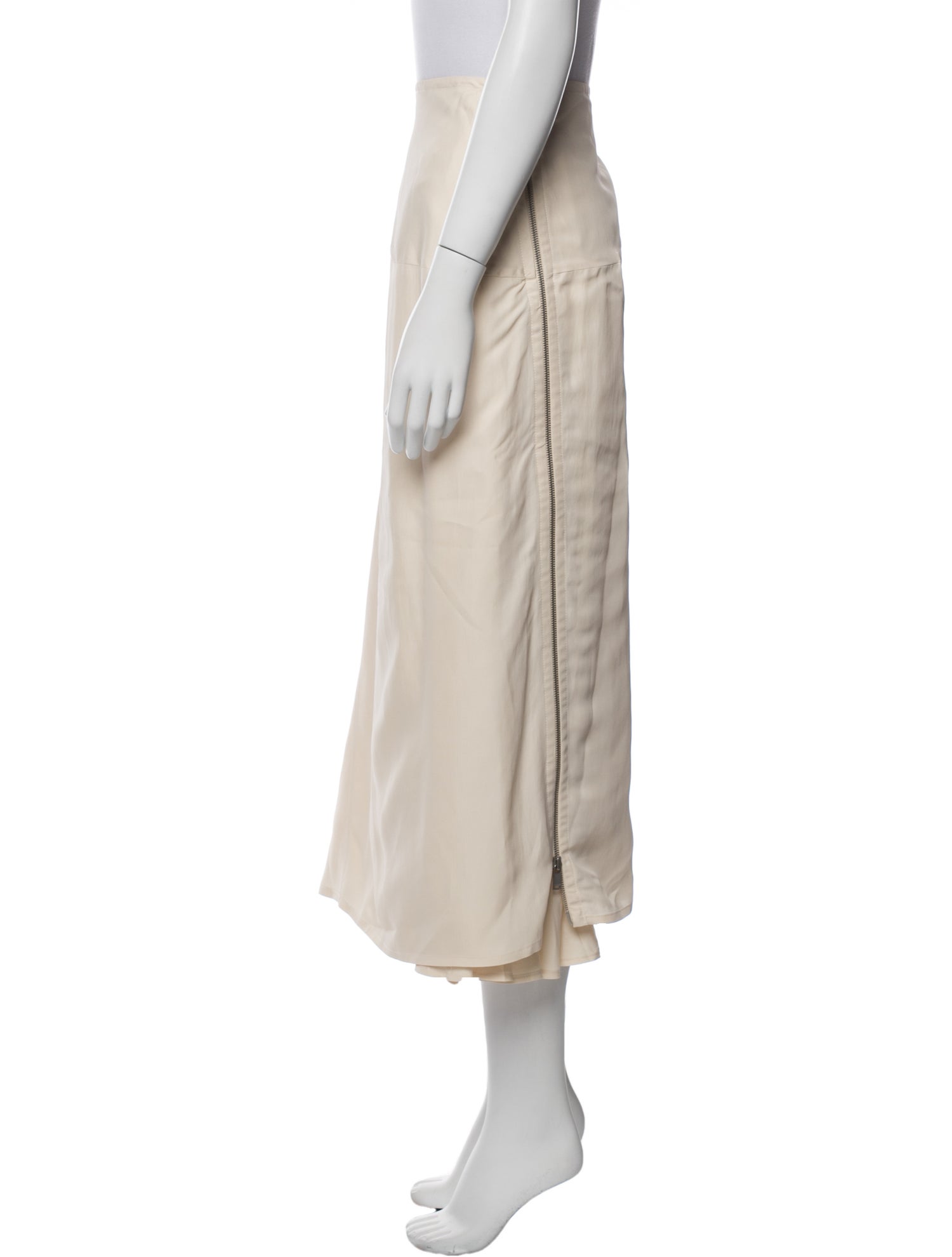 Jil Sander Leather Midi Length Skirt