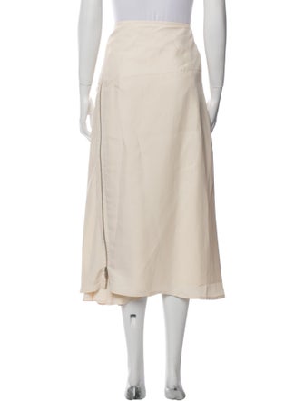 Jil Sander Leather Midi Length Skirt