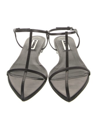 Jil Sander Leather Slingback Flats