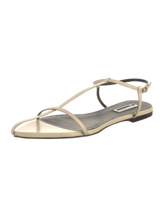 Jil Sander Leather Slingback Flats