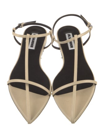 Jil Sander Leather Slingback Flats