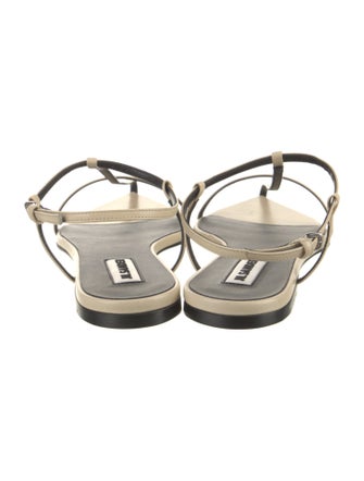 Jil Sander Leather Slingback Flats