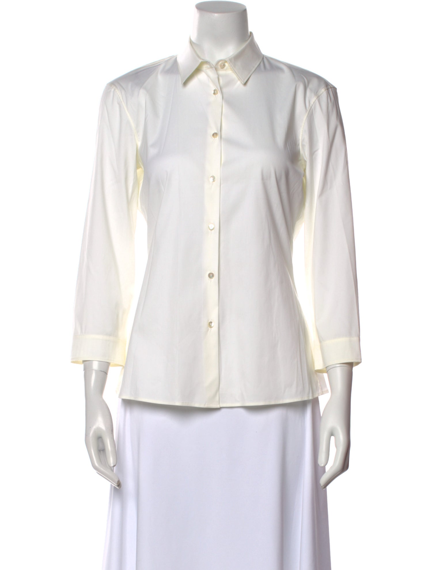 Jil Sander Three-Quarter Sleeve Button-Up Top