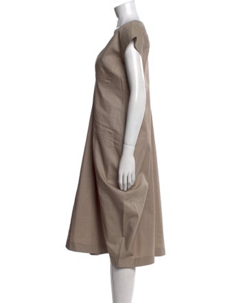 Jil Sander V-Neck Midi Length Dress