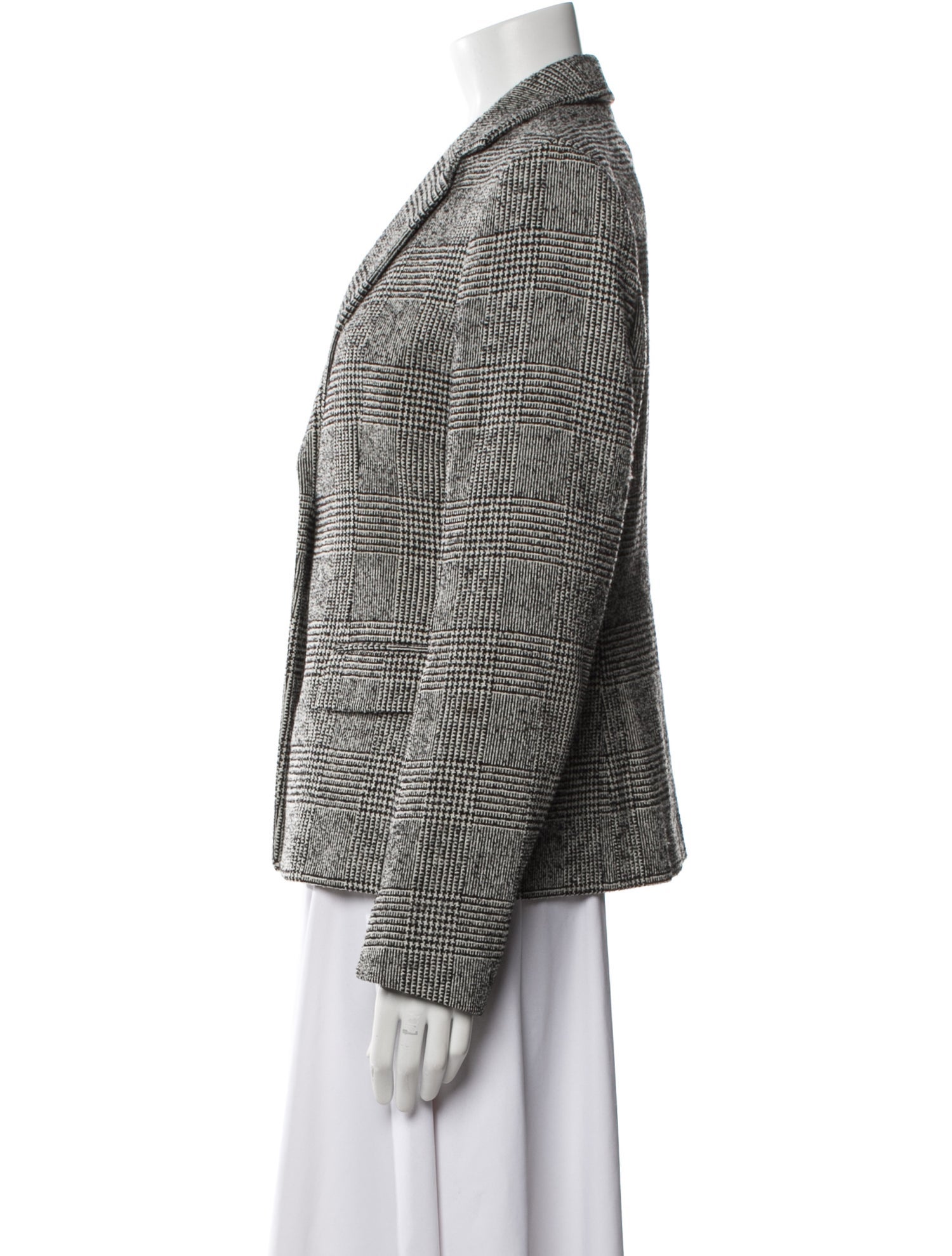 Jil Sander Virgin Wool Houndstooth Print Blazer