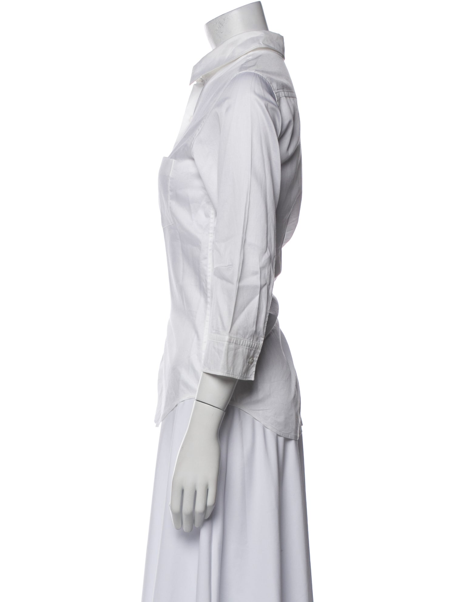 Jil Sander Three-Quarter Sleeve Button-Up Top