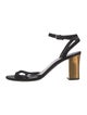 Jil Sander Suede Colorblock Pattern Sandals
