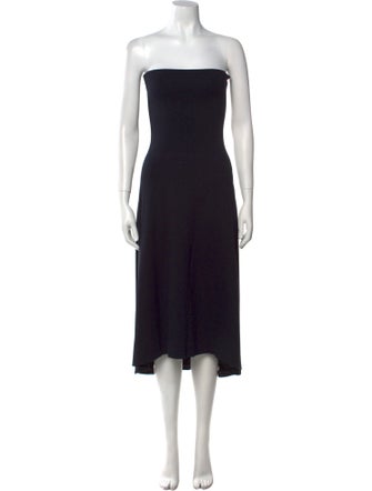 Jil Sander Strapless Knee-Length Dress
