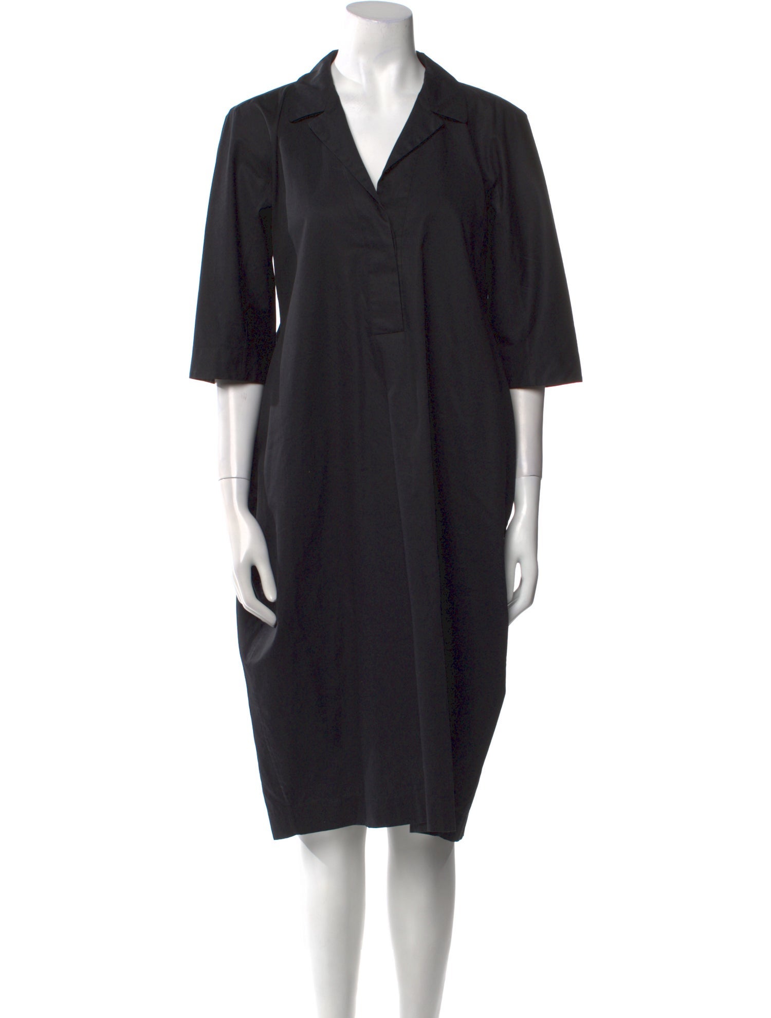 Jil Sander V-Neck Midi Length Dress