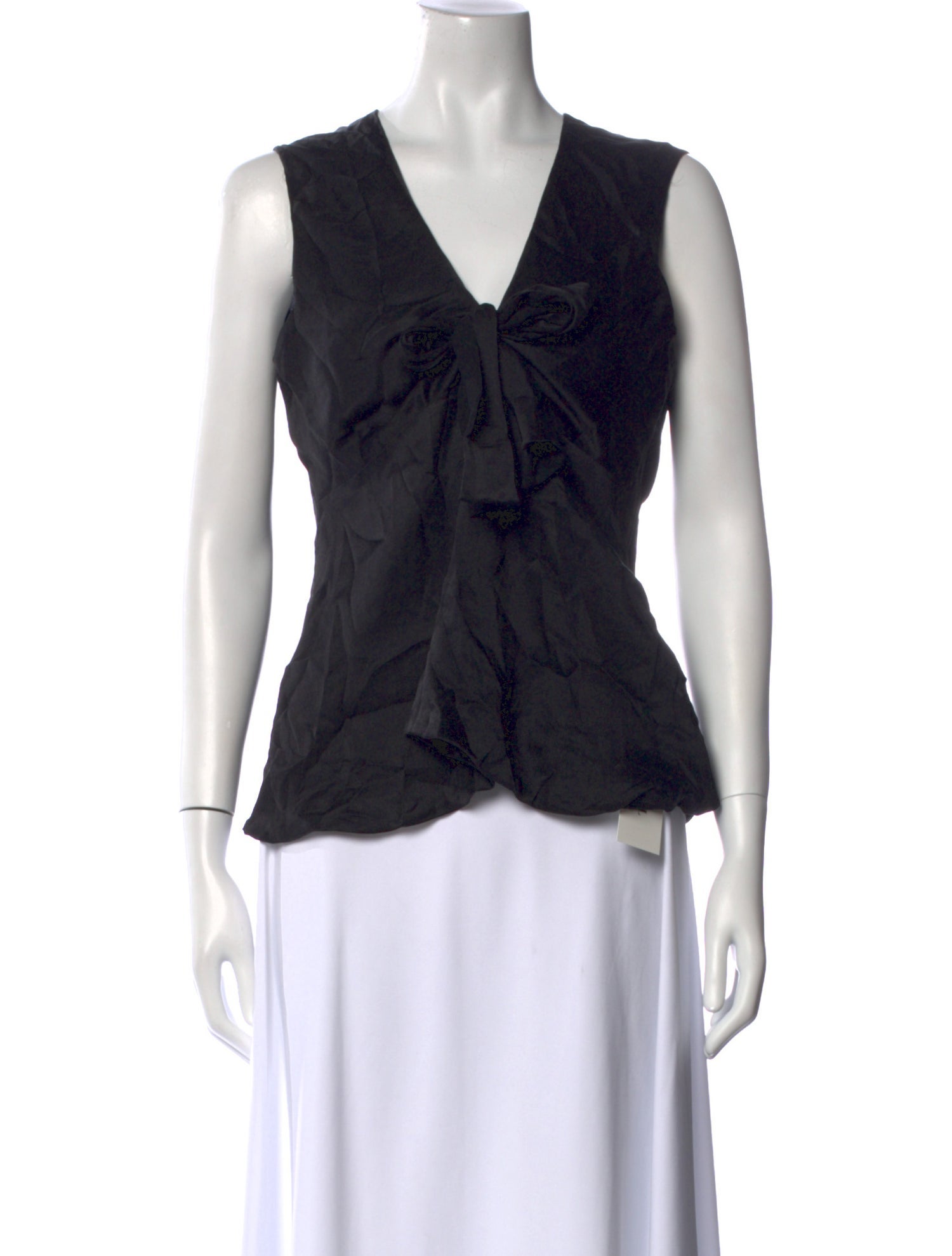 Jil Sander Silk V-Neck Top w/ Tags