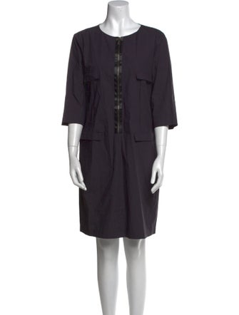 Jil Sander Scoop Neck Mini Dress