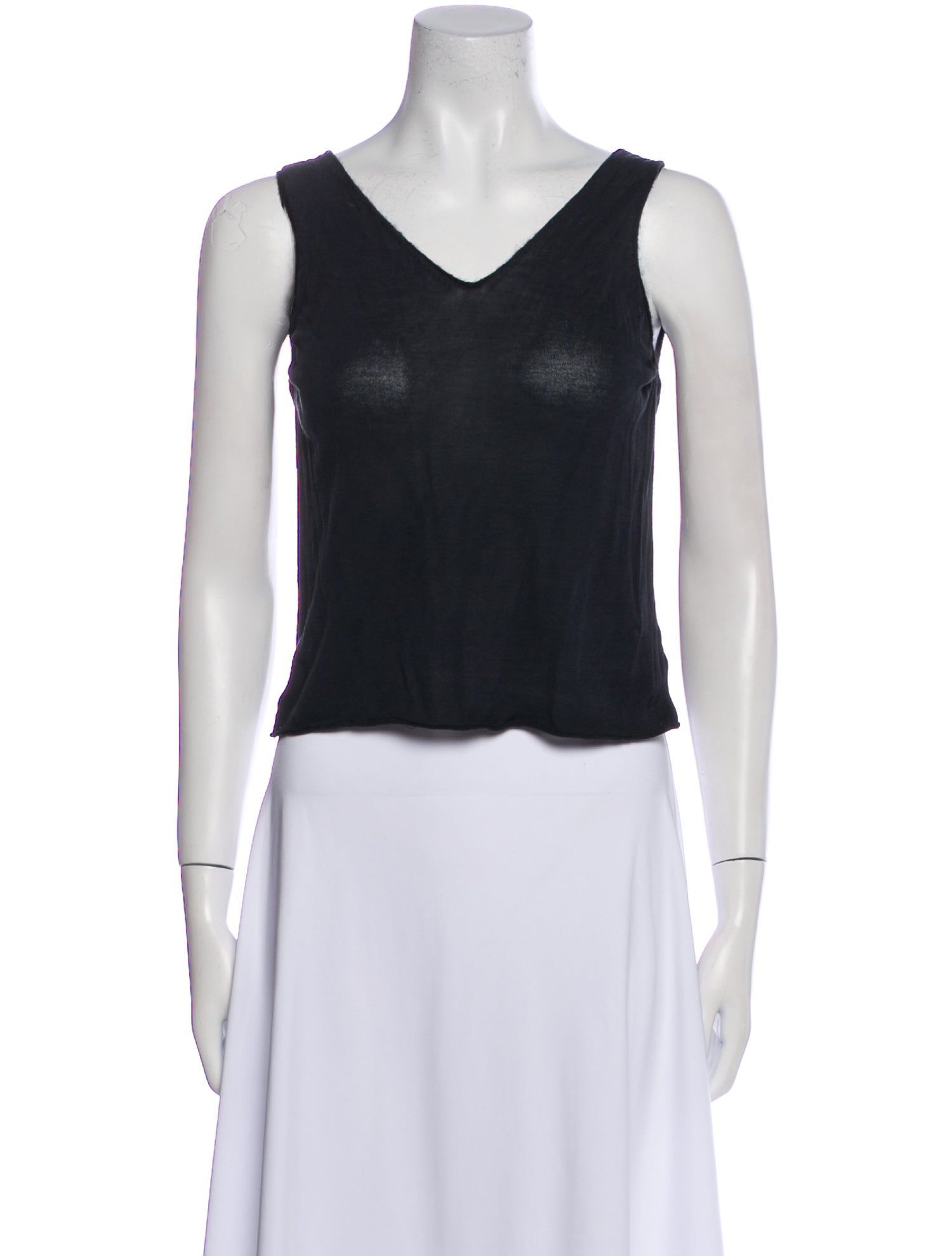 Jil Sander V-Neck Sleeveless Crop Top