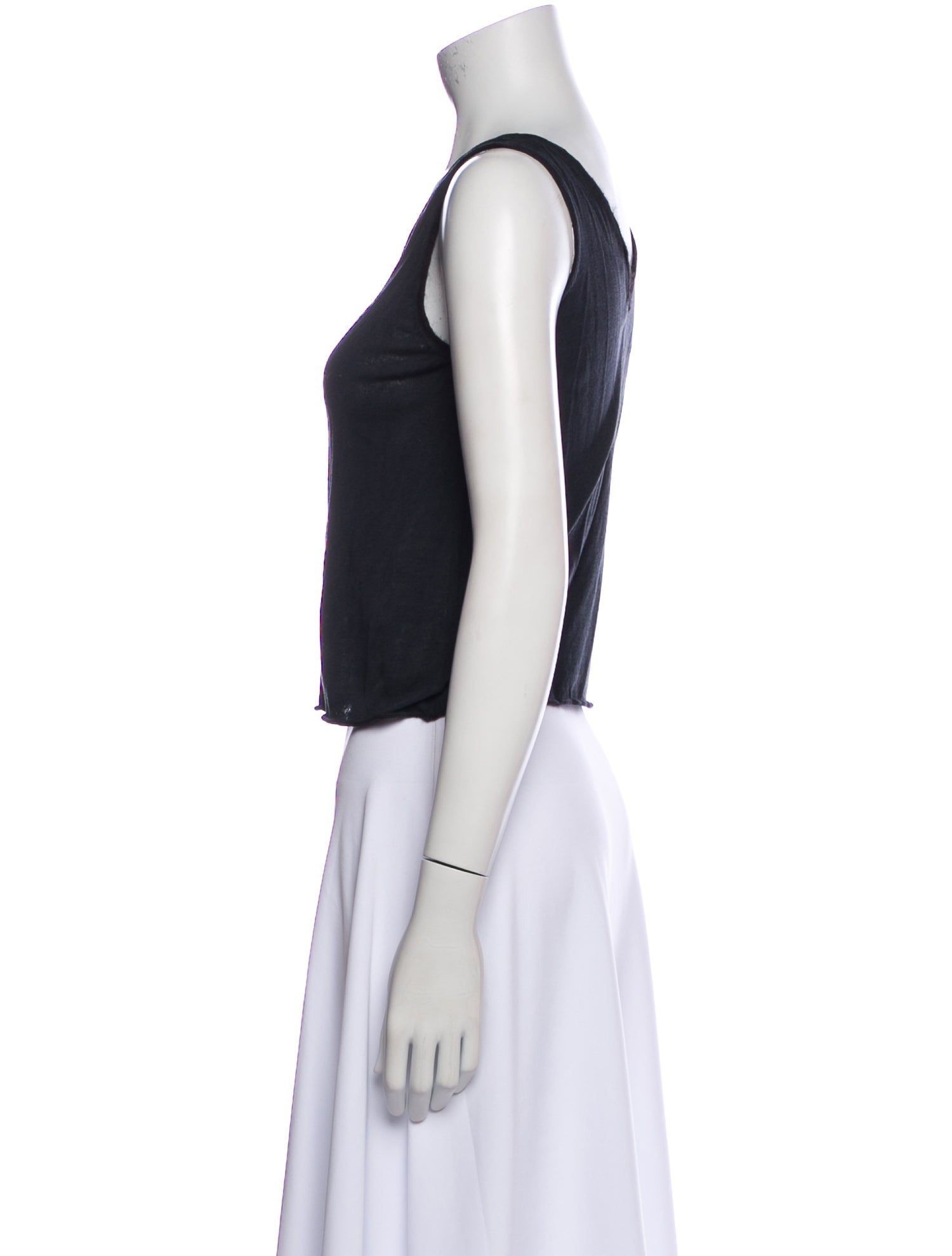 Jil Sander V-Neck Sleeveless Crop Top