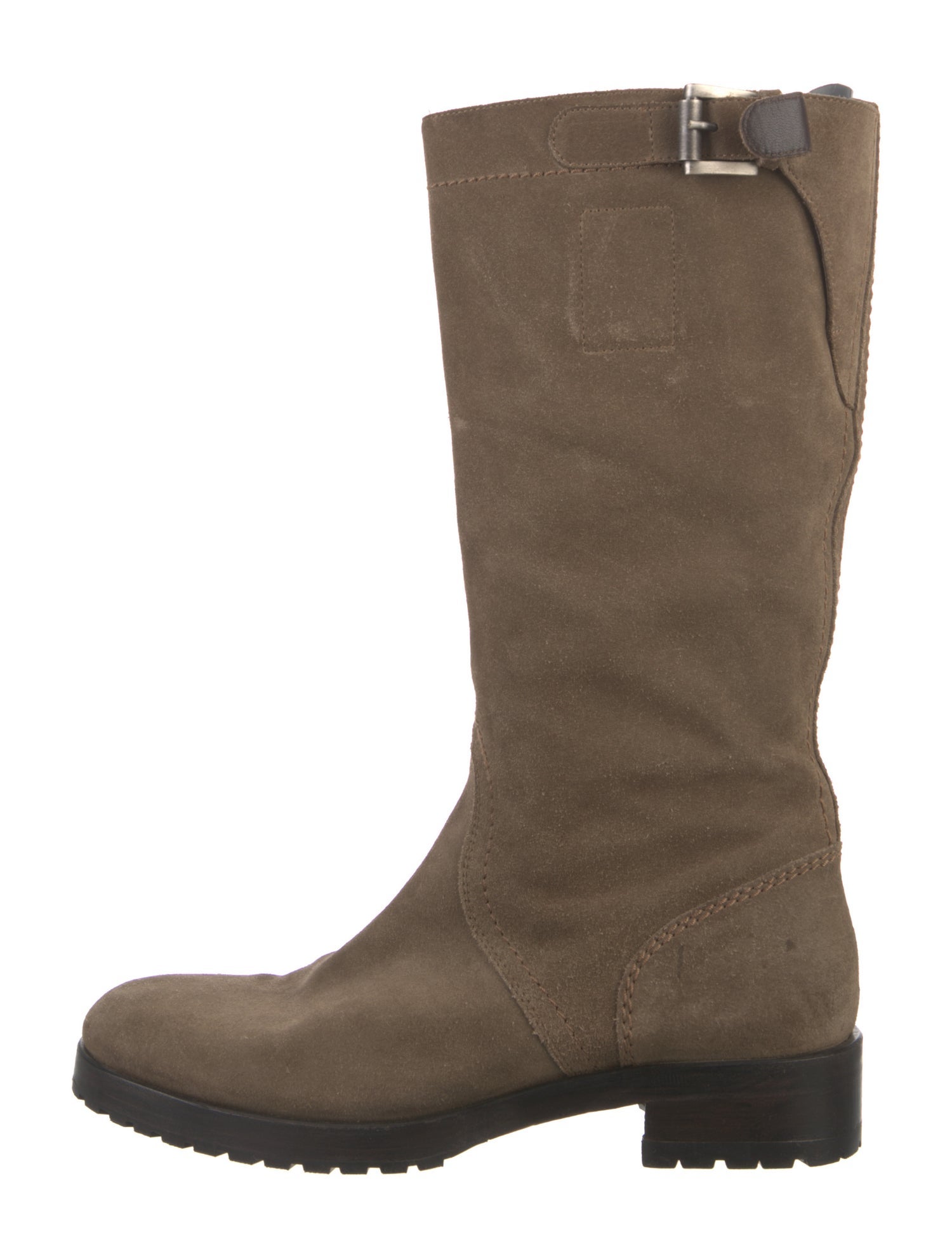 Jil Sander Suede Moto Boots