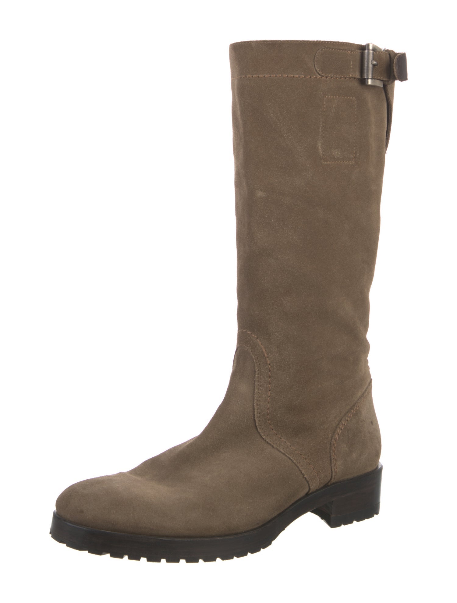 Jil Sander Suede Moto Boots