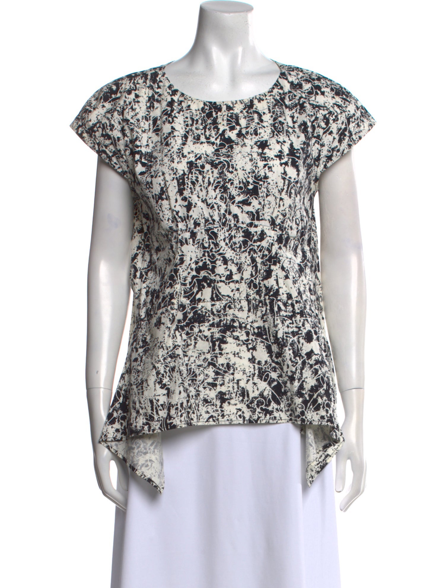 Jil Sander Printed Scoop Neck Top