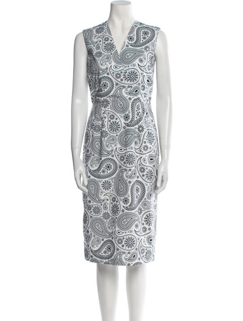 Jil Sander Paisley Print Midi Length Dress