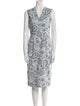 Jil Sander Paisley Print Midi Length Dress