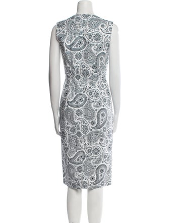 Jil Sander Paisley Print Midi Length Dress