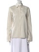 Jil Sander Striped Long Sleeve Button-Up Top