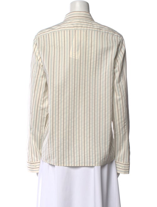 Jil Sander Striped Long Sleeve Button-Up Top