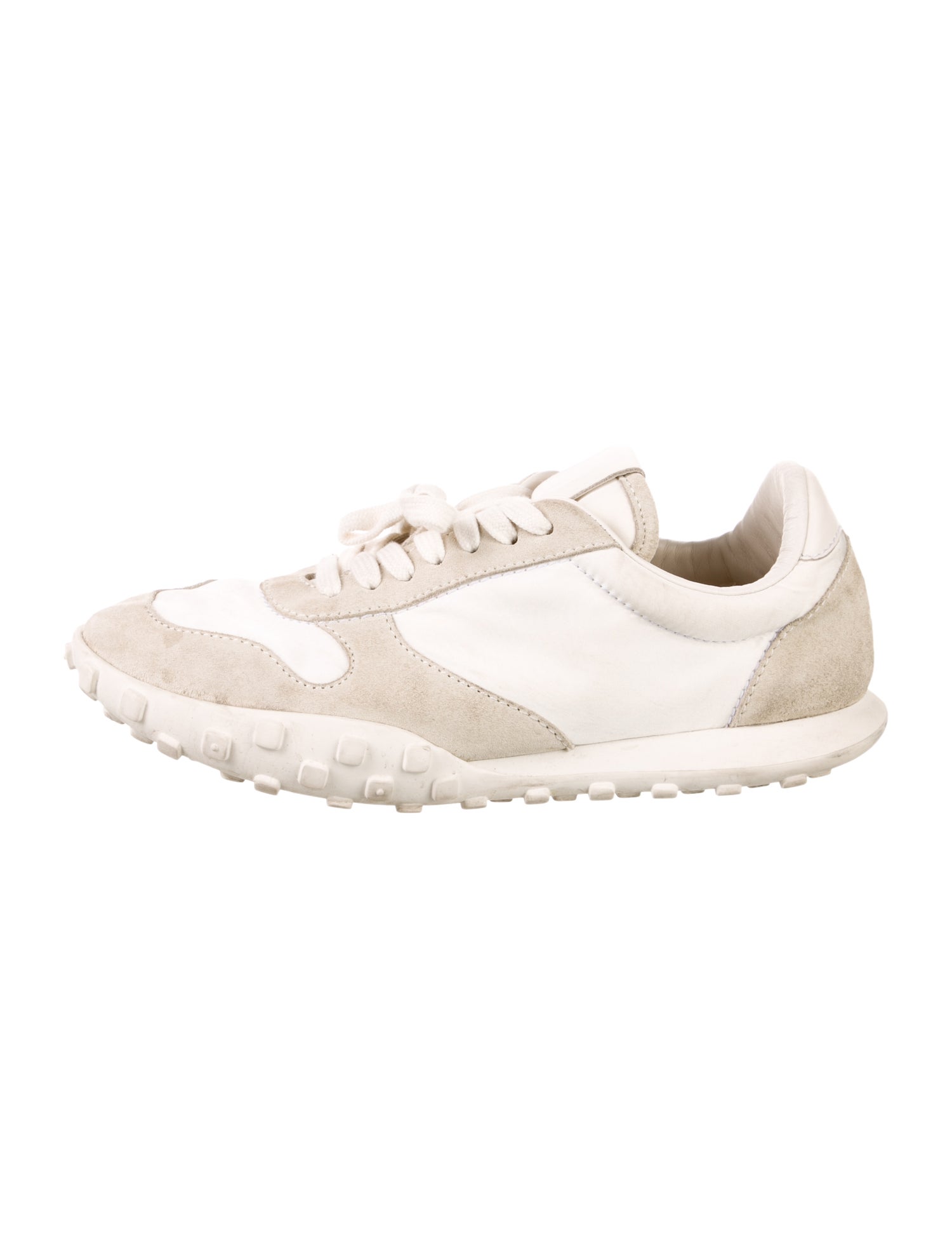 Jil Sander Canvas Colorblock Pattern Sneakers