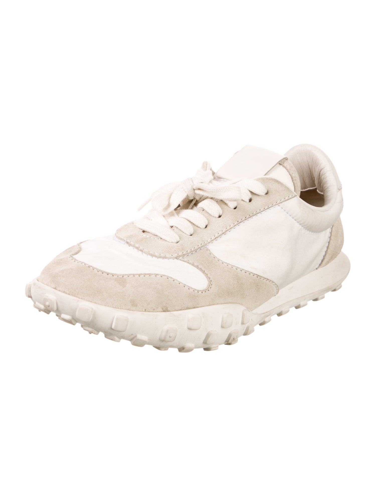 Jil Sander Canvas Colorblock Pattern Sneakers