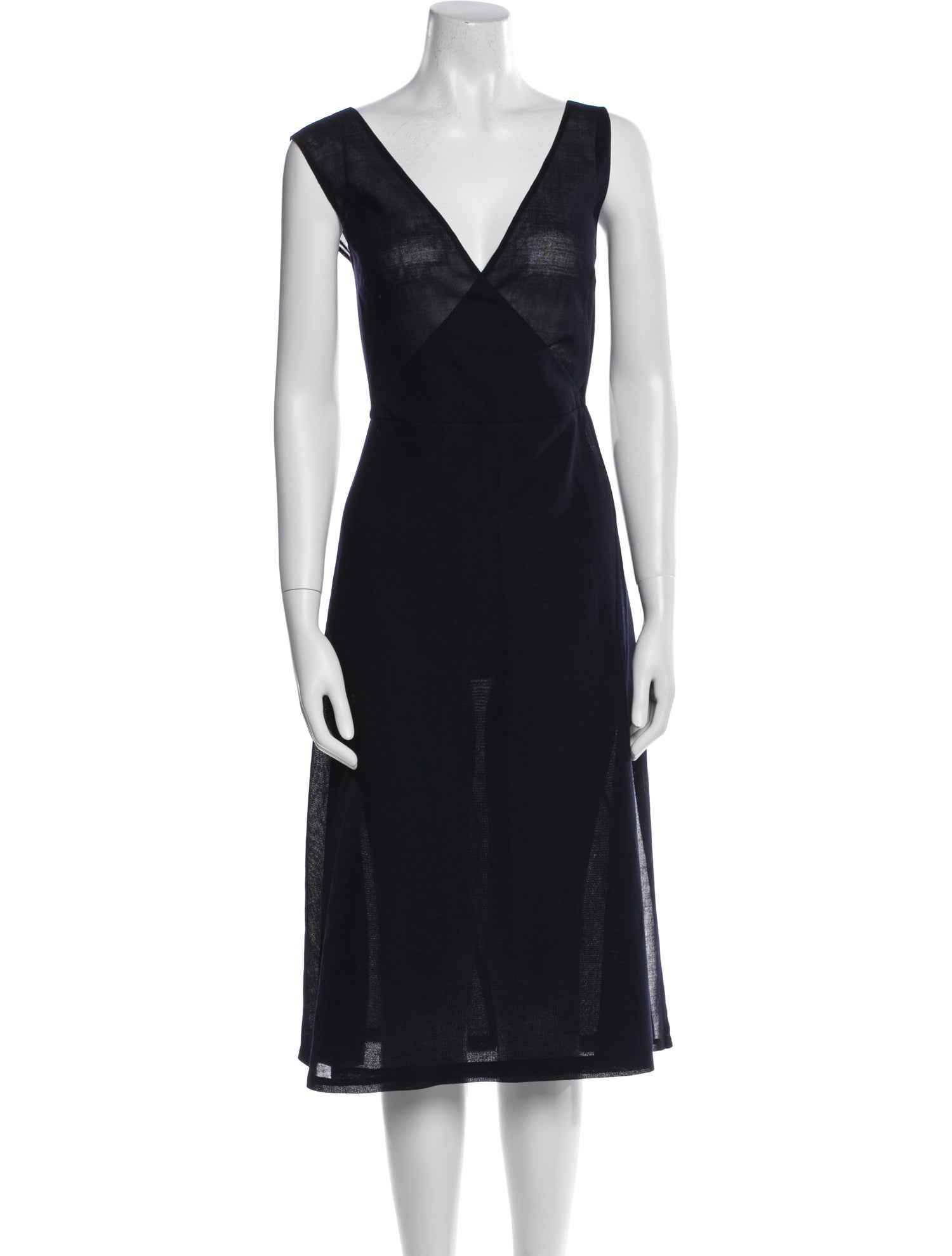 Jil Sander V-Neck Knee-Length Dress